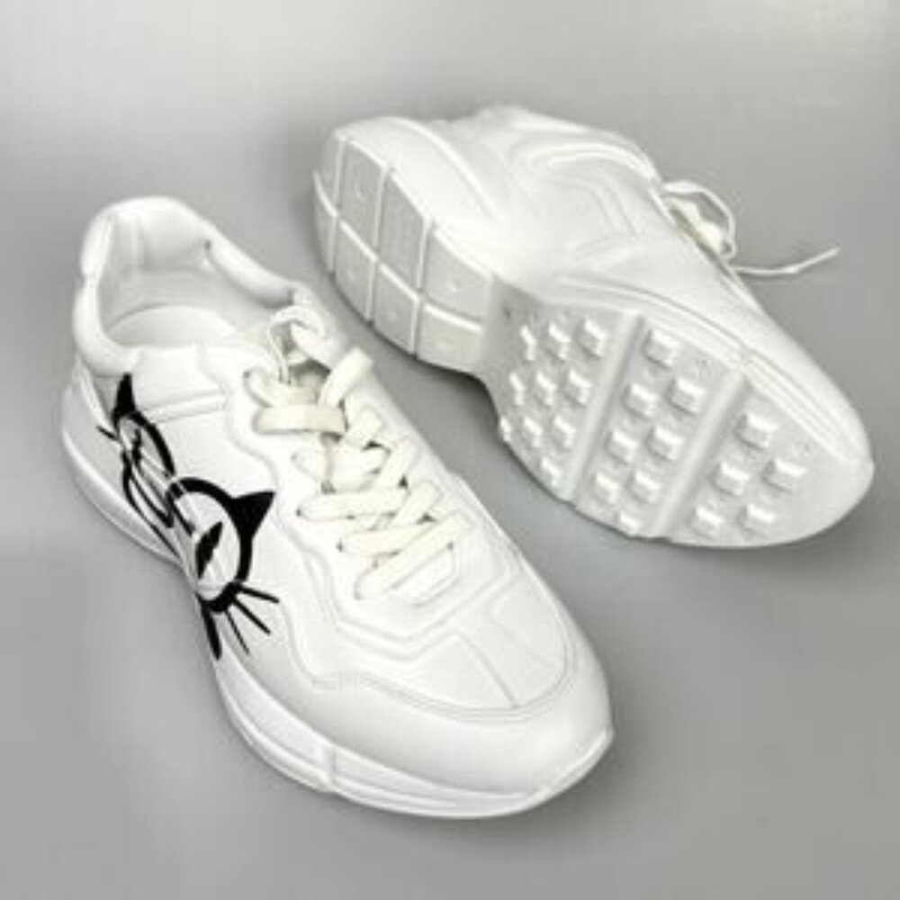 NIB Authentic Gucci Cat Eye Rython Sneakers - Picture 9 of 16